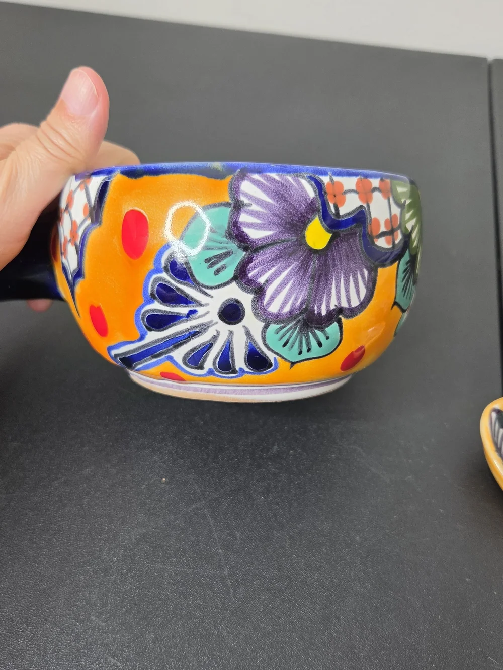 Mexican Talavera Handcrafted Covered Salsa Pan Or Sauce Pot